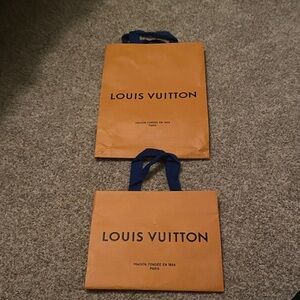 Louis Vuitton Orange Bags with Blue Handles